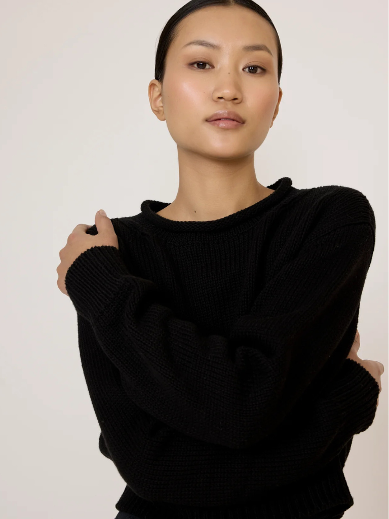 Mare Rolled Neck Sweater in Black