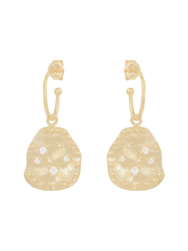 Bianca Earrings in White Zircons/Gold