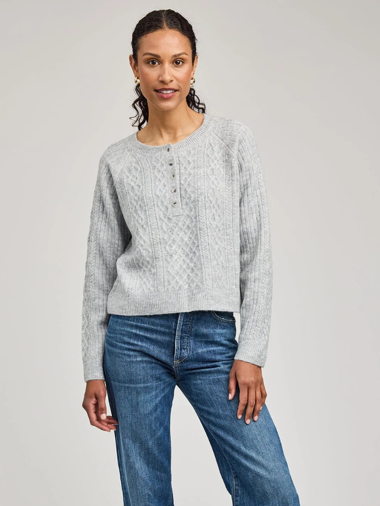 Aspen Pullover Sweater in Heather Ash