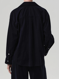 Kayla Corduroy Shirt in True Navy