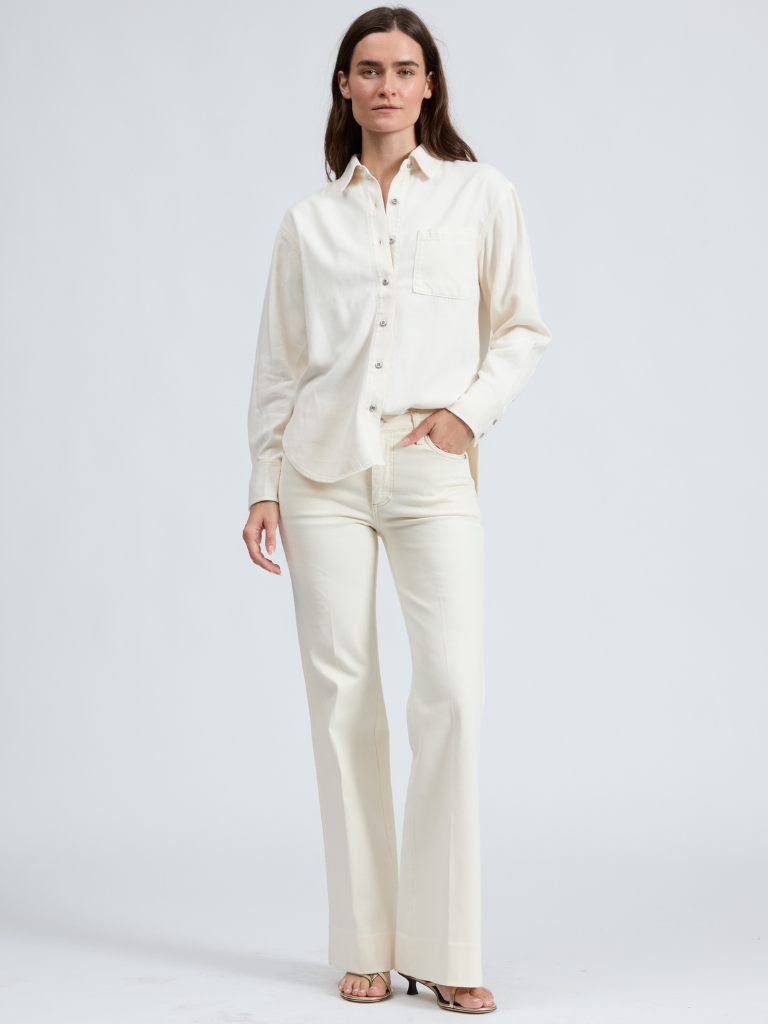 Ruby Flare Jean in Ecru