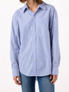 Ruth Oversized Shirt in Blue Multi-Stripe