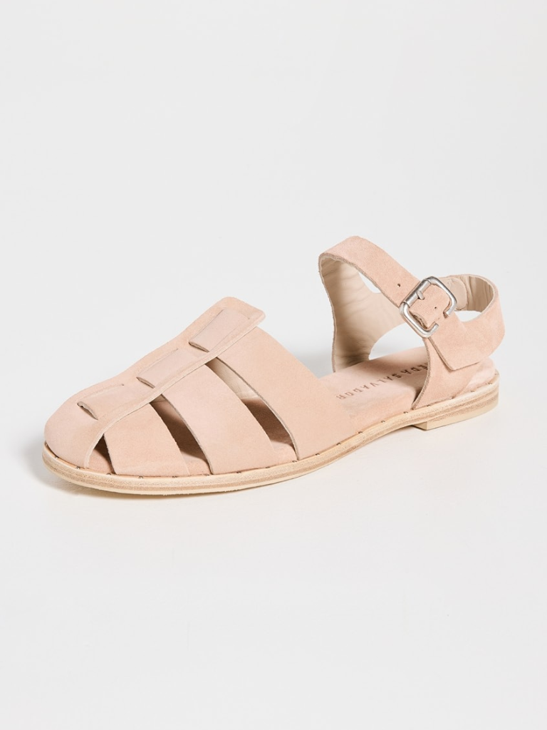 Sera Fisherman Sandal in Blush Suede