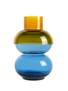 Large Bubble Flip Vase in Blue & Yellow