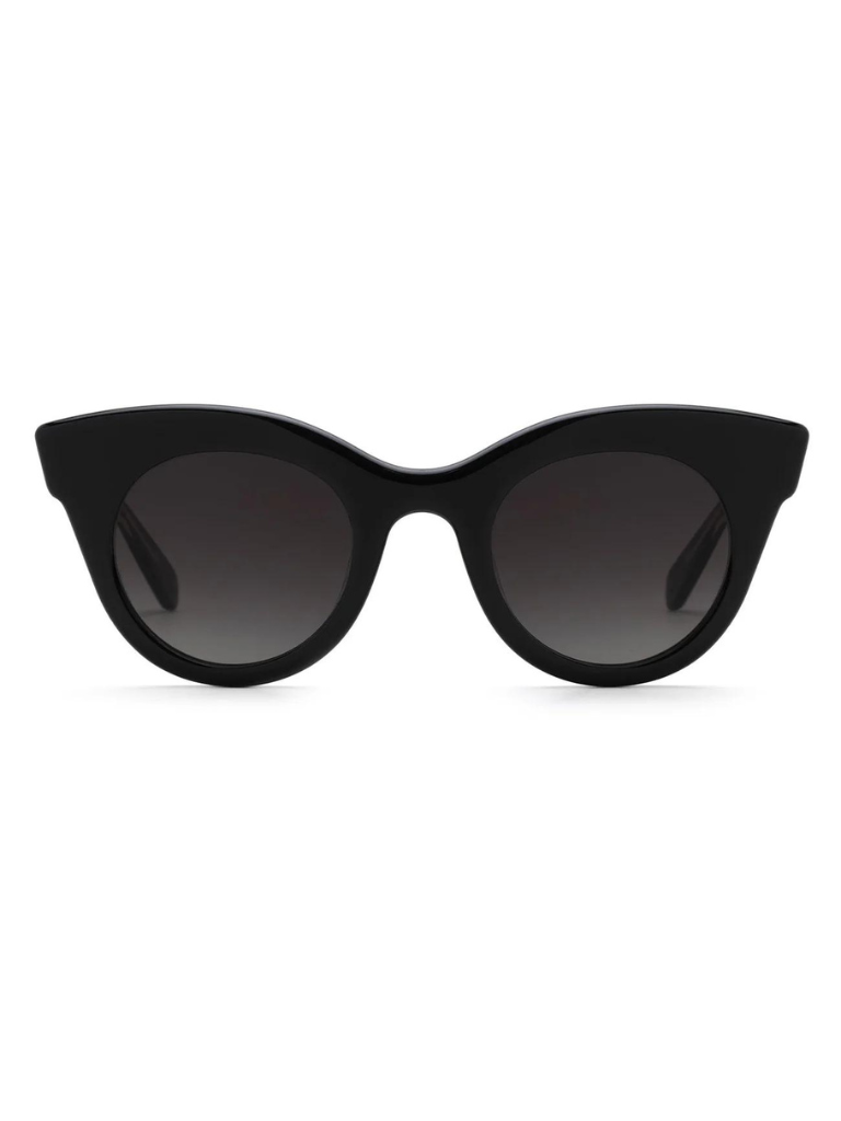 Olivia Sunglasses in Black + Black and Crystal