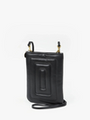 Quilted Leather Poche in Black