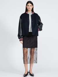 Geena Feather Skirt in Black