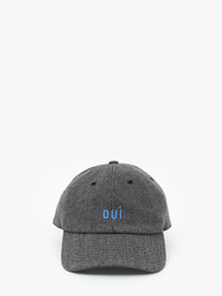 Oui Baseball Hat in Black/Cream