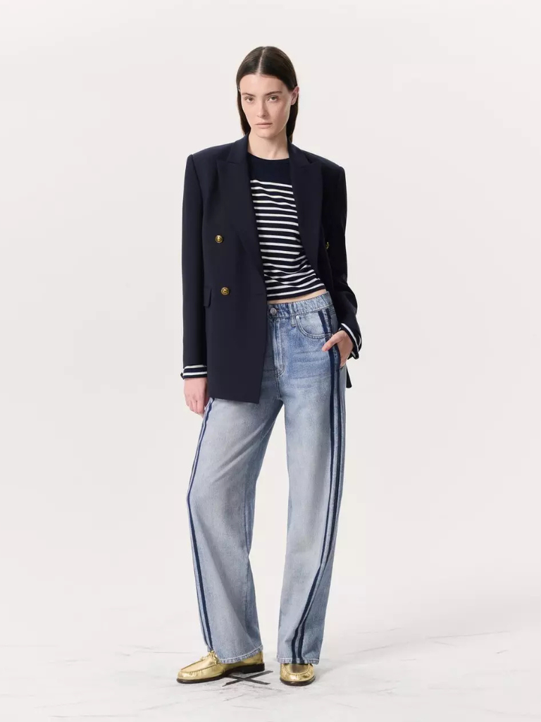 Miramar Terry Wide-Leg Track Pants in Coney