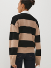 Paxton Rugby Sweater in Oatmeal/Black