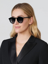 Collins Nylon Sunglasses in Black + Black and Crystal