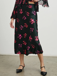 Anya Midi Skirt in Dark Azalea