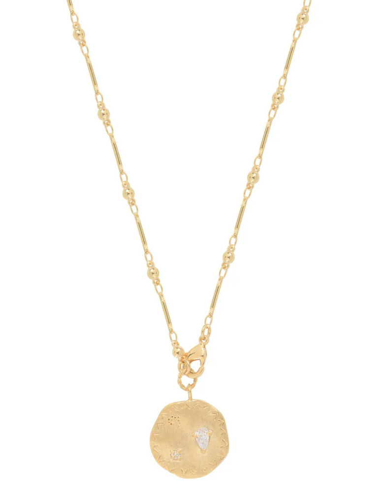Gala Necklace in White Zircon/Gold
