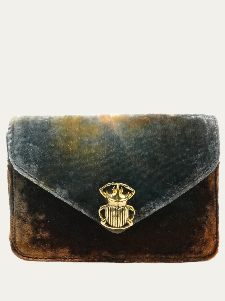 Alex Velvet Cardholder in Terracielo