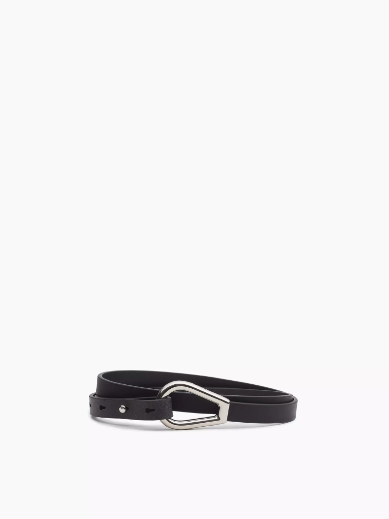 Elise Leather Belt in Black