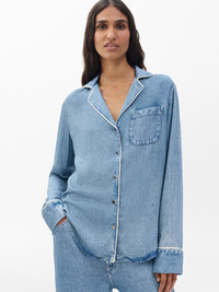 Miramar Long-Sleeve Lounge Shirt in Zoe