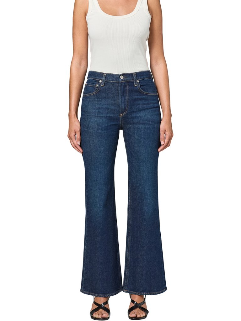 Kimberly Flare in Dark Indigo