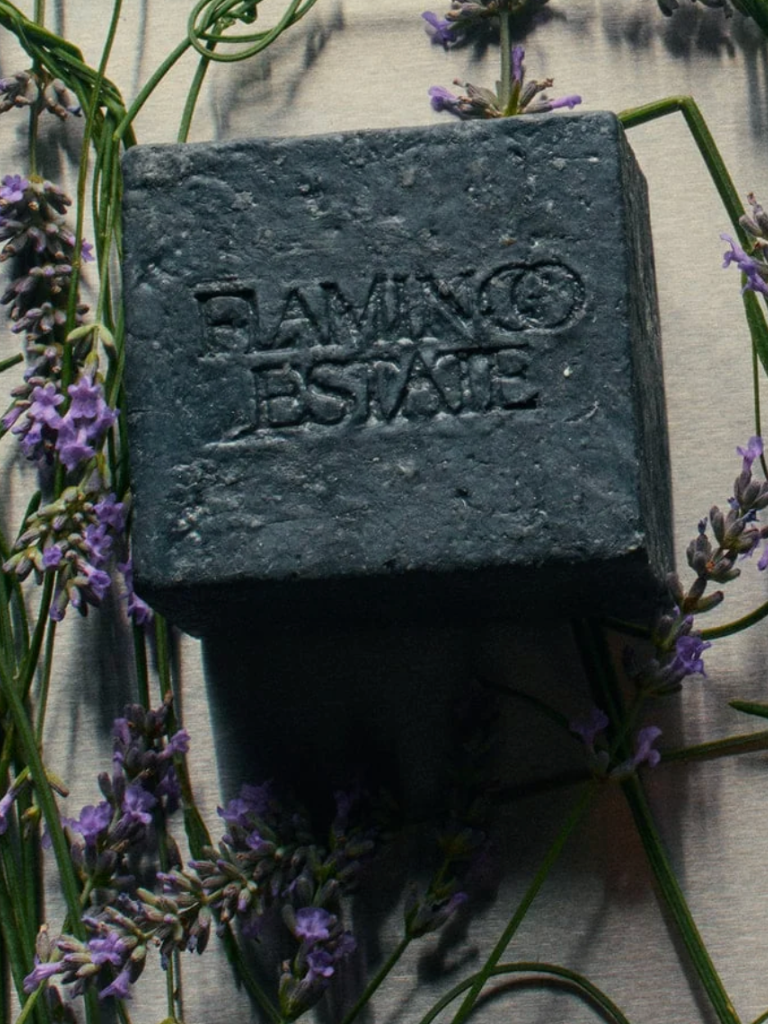 Soap Brick in Lavender Activated Charcoal