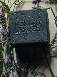 Soap Brick in Lavender Activated Charcoal