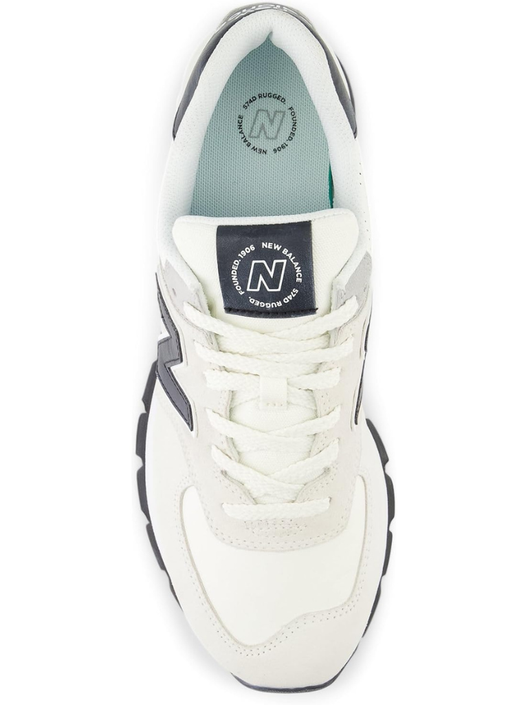 New Balance 574 Rugged Sneaker in White/Black