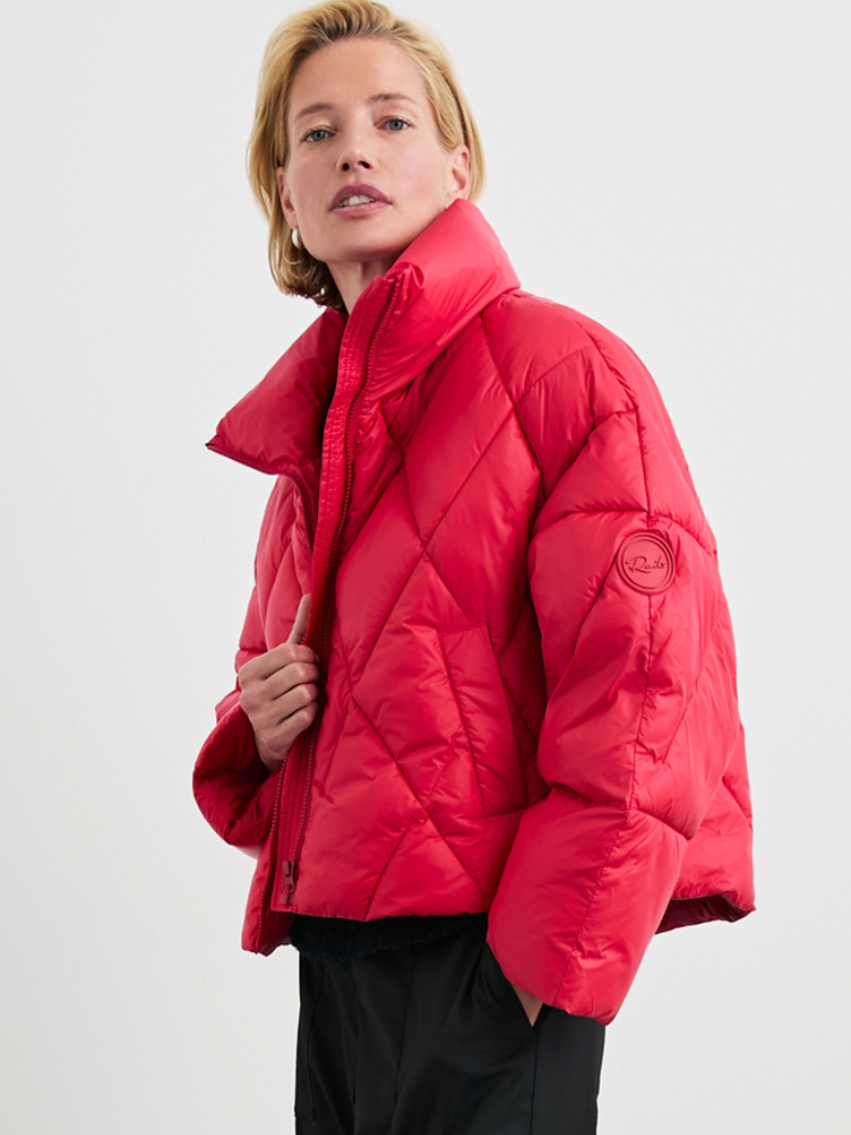 Summit Puffer Coat in Scarlet