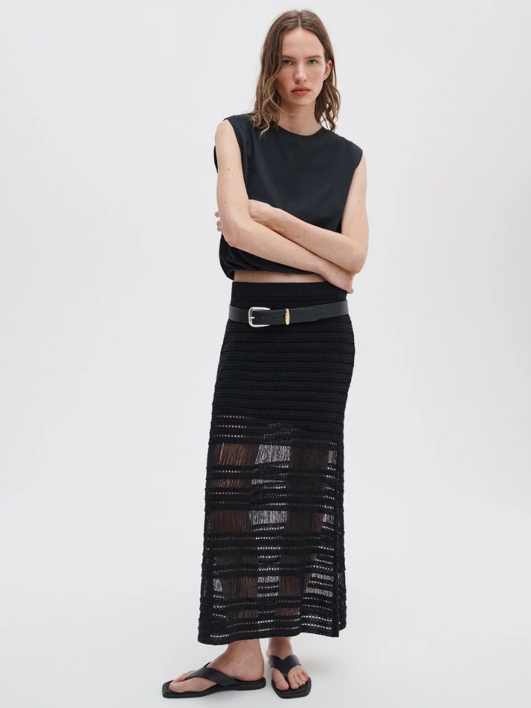 Britt Maxi Skirt in Black