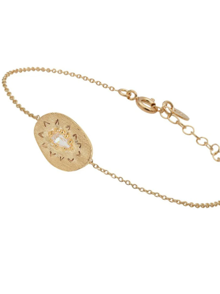 Felix Bracelet in White Zircon/Gold