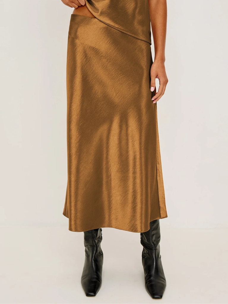Anya Midi Skirt in Ginger