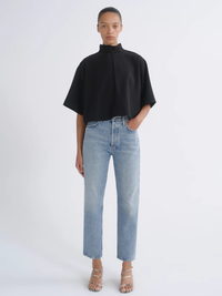 Rom Cropped Mockneck in Black