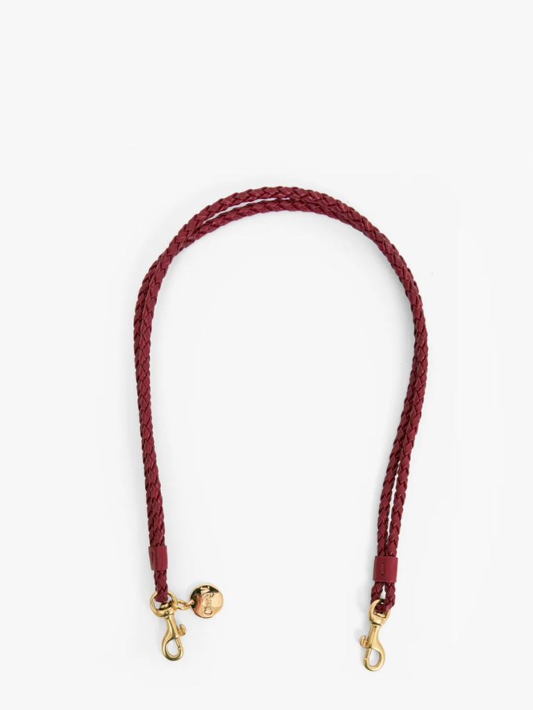 Petite Double Braids Shoulder Strap in Garnet