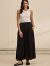 Memphis Linen Skirt in Black