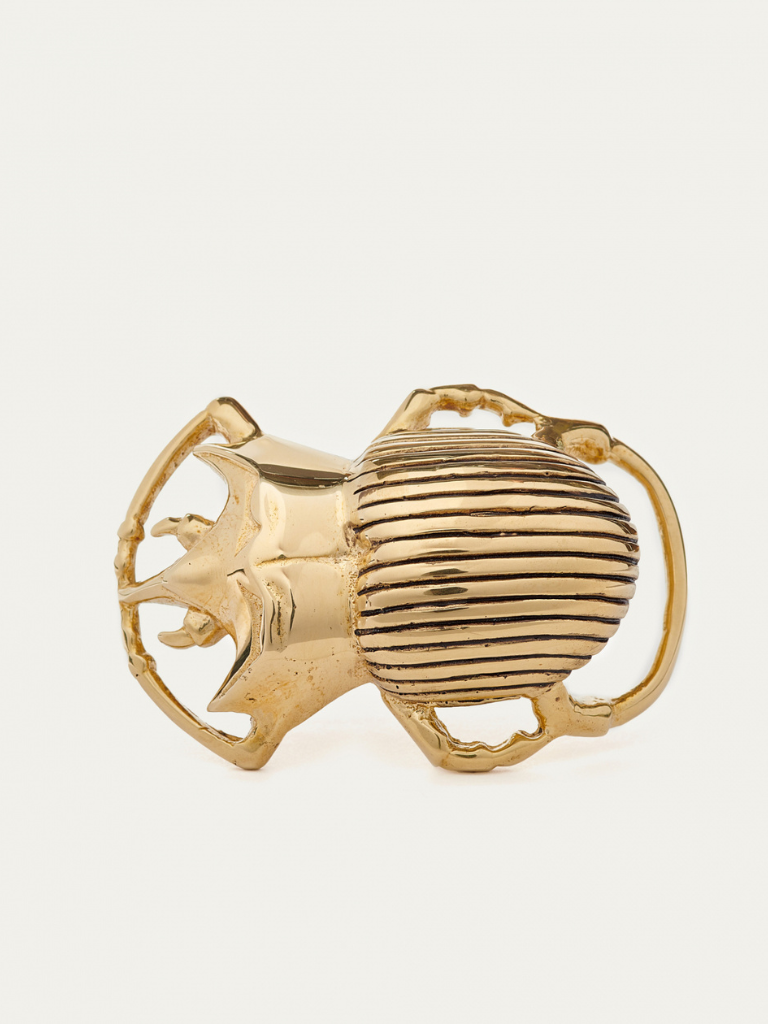 Baby Beetle Belt Buckle in Gold