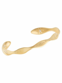 Celeste Bangle in White Zircons/Gold
