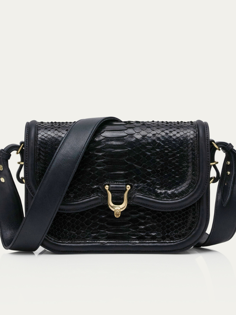 Manon Python Bag in Black