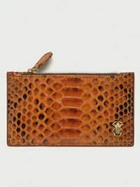 Helena Python Cardholder in Mocha