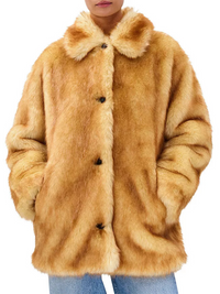 Brenna Faux Fur Jacket in Brown