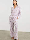 Luna Pajama Set in Rose Stripe Cats