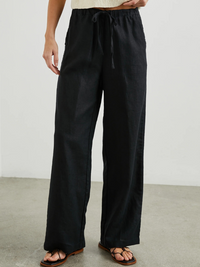 Emmie Linen Pant in Black