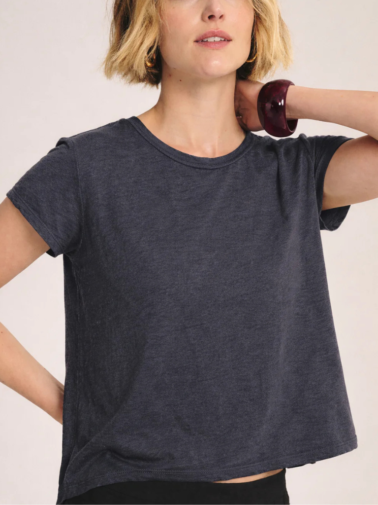 Casey Short Sleeve Crew Neck Tee in Shadow