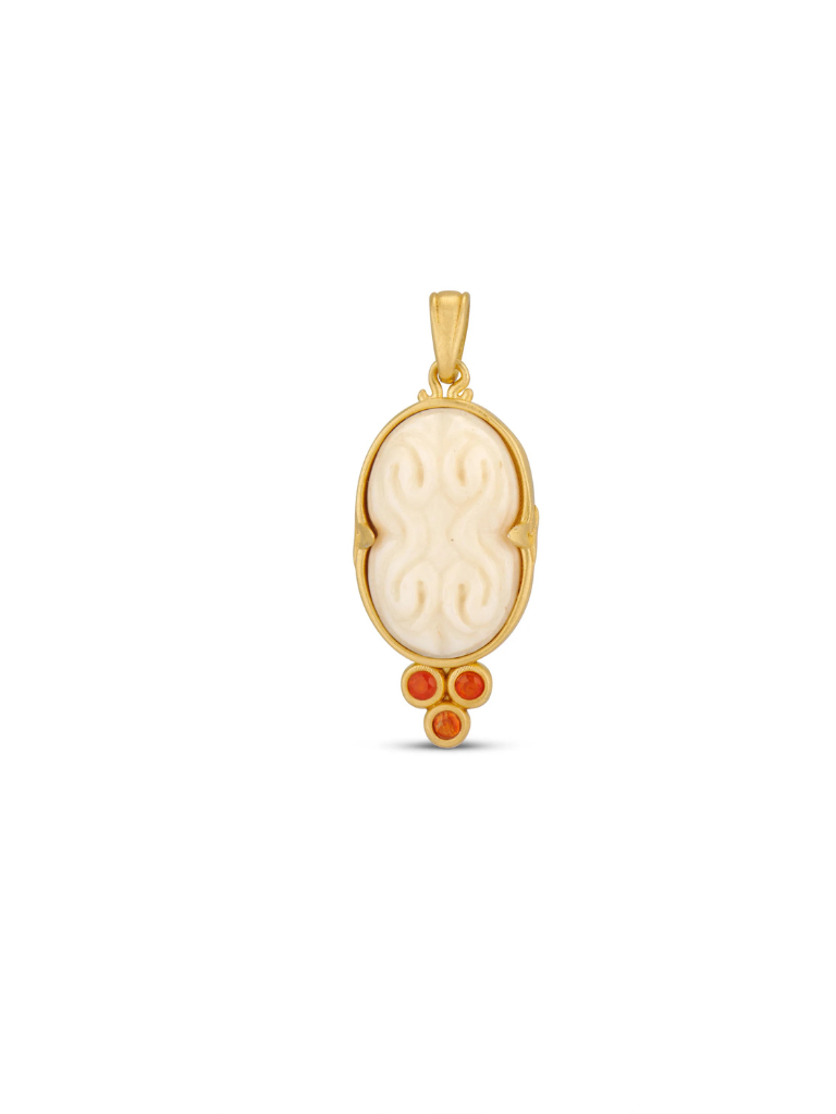 Cinched Cameo Charm in Gold