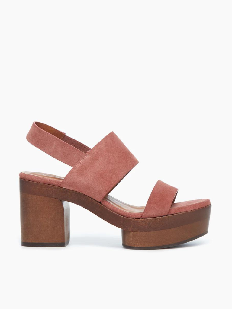 Oca Clog in Cameo Split Suede