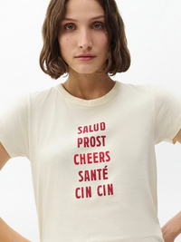 Cheers Graphic Tee in Ivory