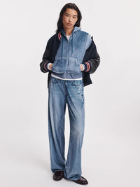 Miramar Stretch Velvet Wide-Leg Pants in Sutton