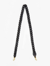 Leather Link Crossbody Strap in Black