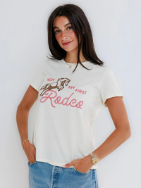 Not My First Rodeo Tee in Off White