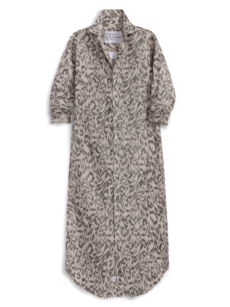 Rory Maxi Shirtdress in Glitter Animal Print