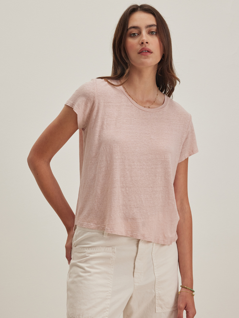 Casey Short Sleeve Crew Neck Tee in Tutu