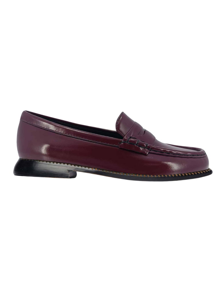 Elba Penny Loafer in Plum Spazzolato