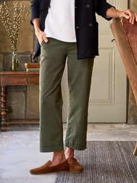 Westport Italian Wide Leg Chino in Army