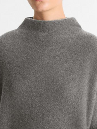 Boiled Funnel Neck Pullover in Heather Graphite